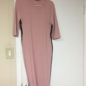 Ribbed sweater dress